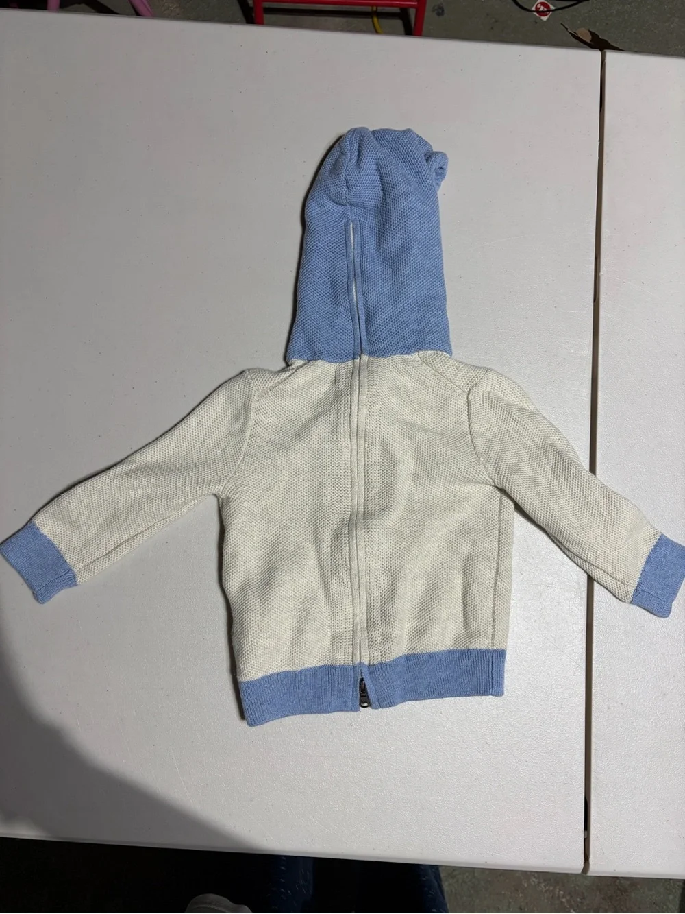 Ralph Lauren Kids Light Blue & Cream Striped Crewneck Sweater